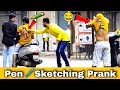 Pen sketching prank  marker sketching  prank  prakash peswani prank 