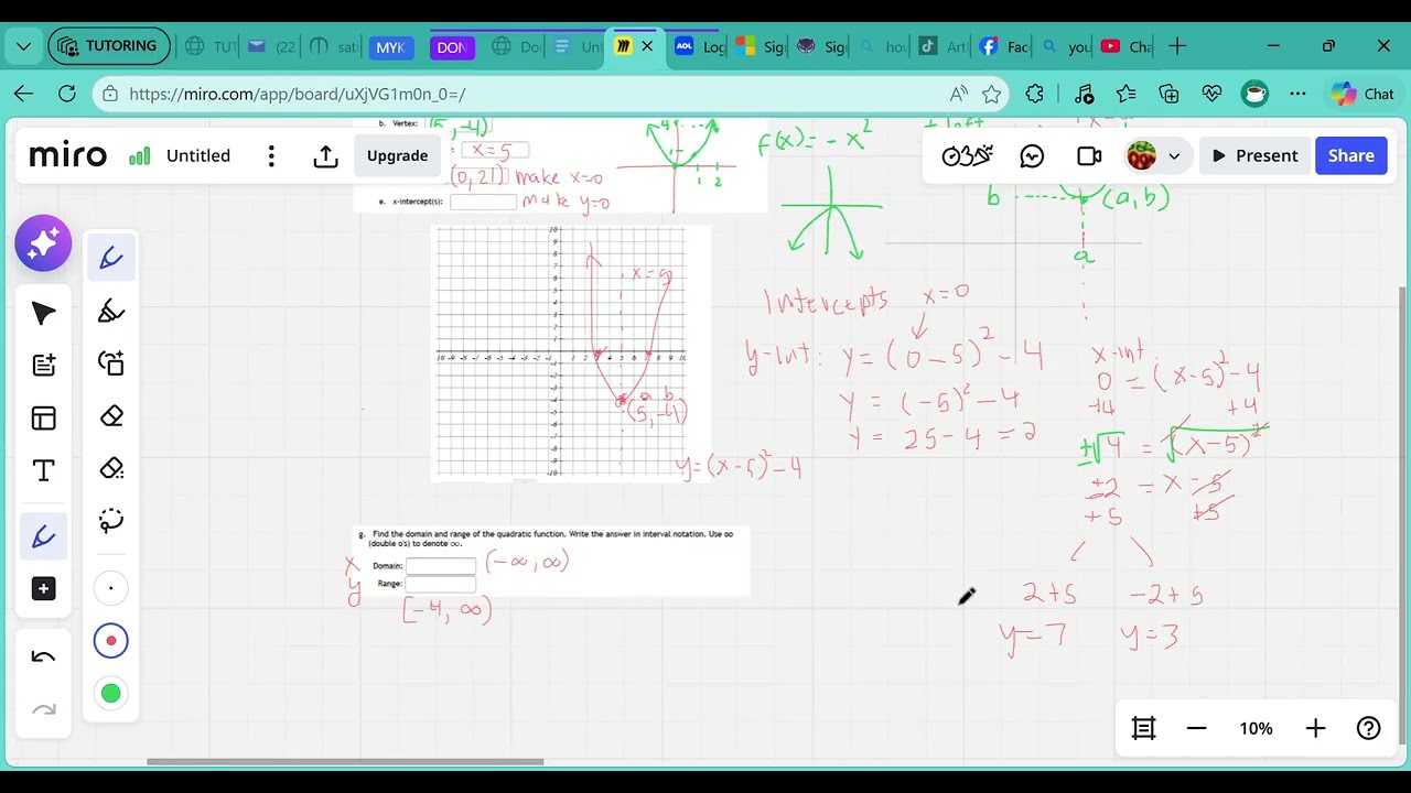 Practice 1 - Domain and Range