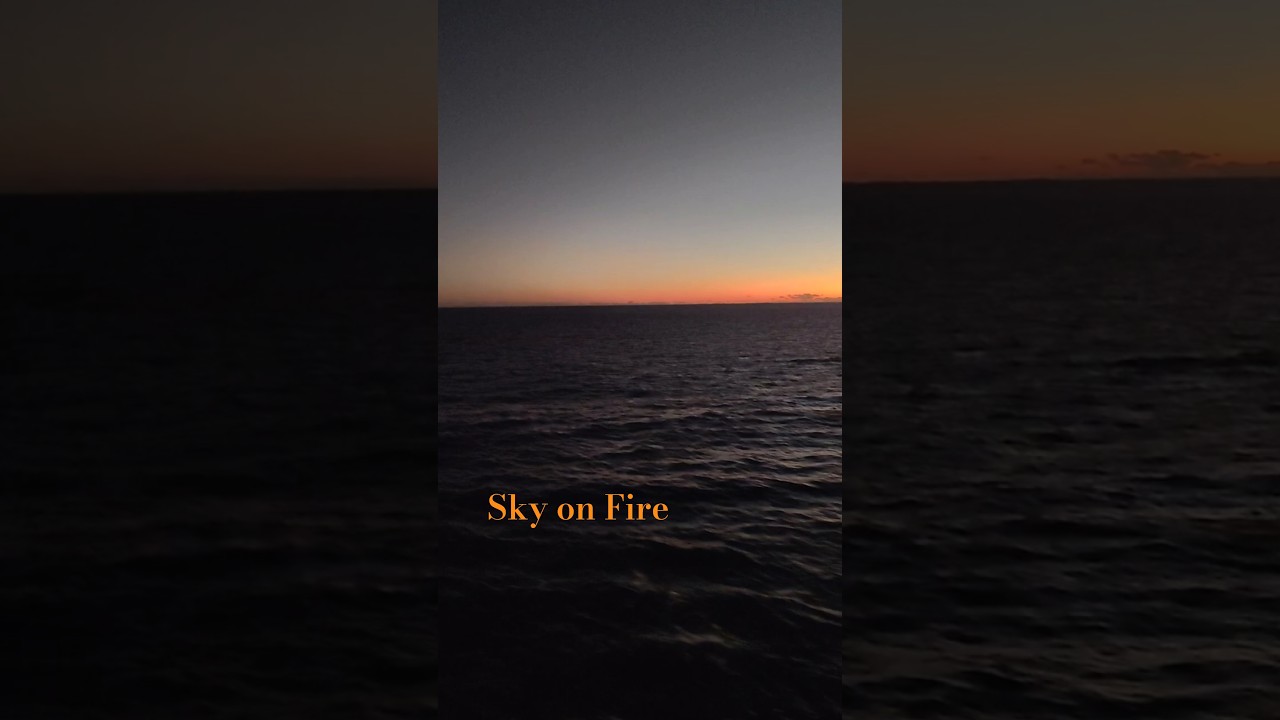 #sunset at #sea #cruise #adventureoftheseas #royalcaribbean #cruiseship #royalcaribbeancruise