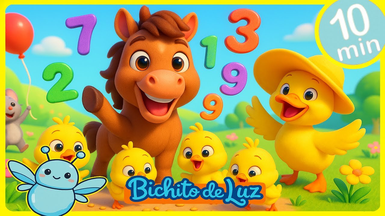 ¡El Caballo nos enseña a contar 🐴 + COMPILADO Canciones! | Canciones Infantiles | Bichito de Luz