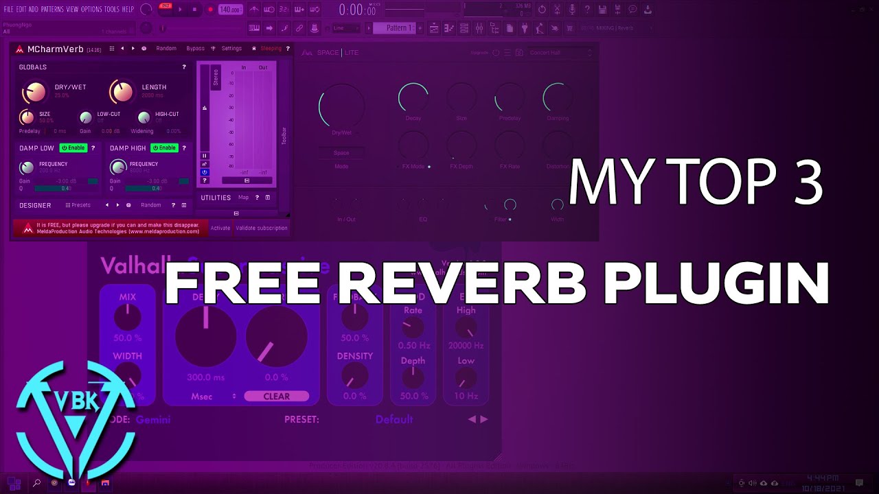 Hướng Dẫn Mixing – Top 3 Plugin Reverb Free Mà Tôi Thích | FL Studio | Thế Phương VBK