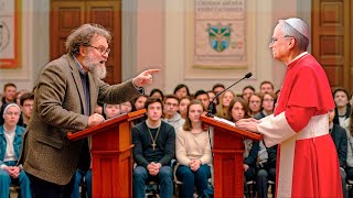 El Papa León XIV SILENCIA al famoso profesor ateo en debate universitario