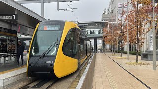 宇都宮ライトレールHU300形HU317F 宇都宮駅東口駅発車