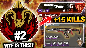 APEX RANK #2 goes beast mode after using The PEACEKEEPER & R-301 and gets most RP in a predator game