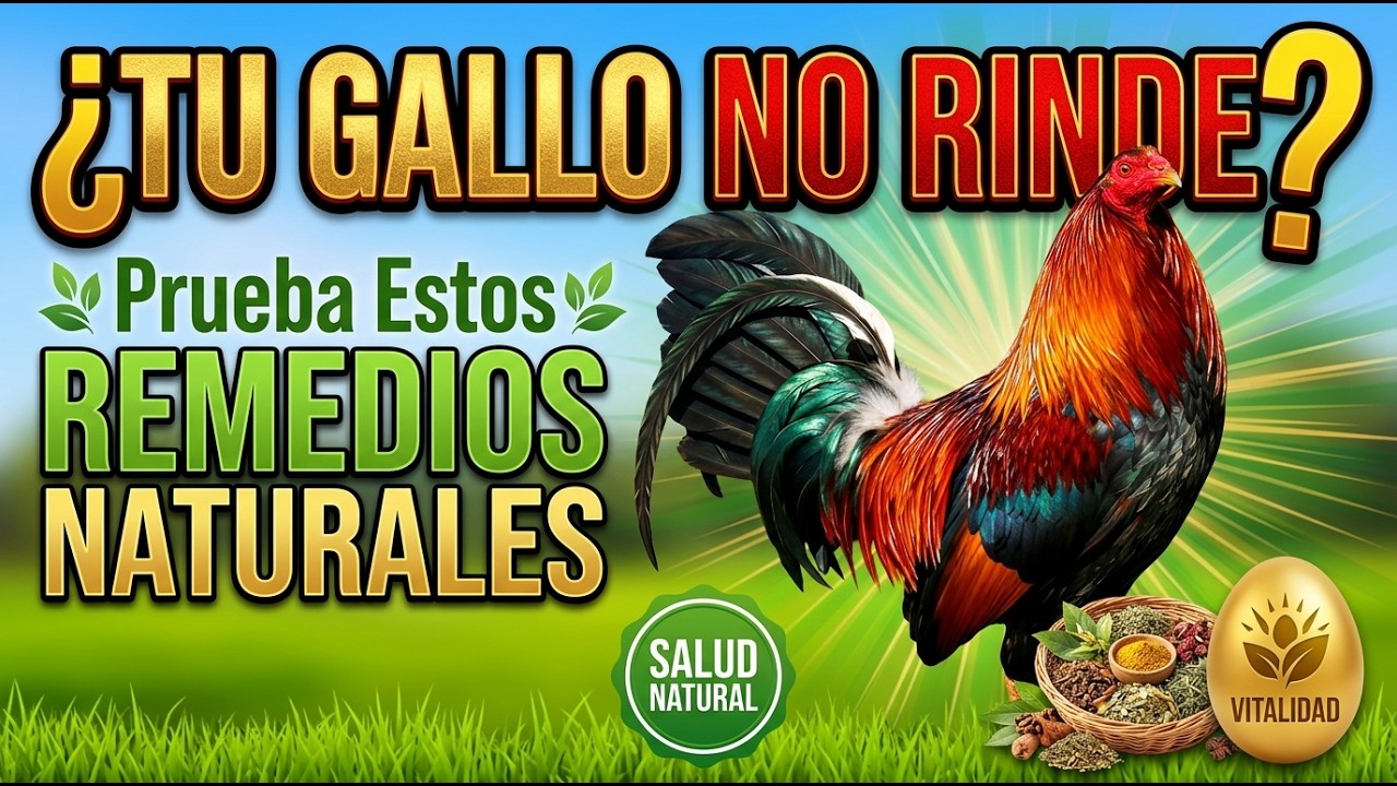 ¿Tu Gallo No Rinde? Prueba con Estos Remedios Naturales.