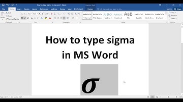 How to Type Sigma Symbol in Microsoft Word | Easy Insert Guide