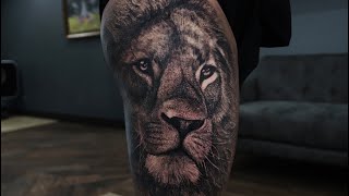 HOW TO TATTOO TEXTURE ✖️ LION TATTOO TUTORIAL by mr.reyes_ink screenshot 3