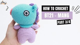 #353 | BT21 - Mang Horse Amigurumi (3/4) | How To Crochet Amigurumi | Crochet Tutorial | @AmiSaigon