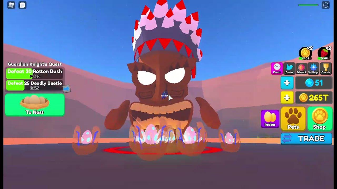 grinding for tiki boss egg (Part 1) (roblox pet swarm Simulator) YouTube