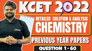 KCET Previous Year Paper Solution | KCET 2022 Chemistry Paper Solution #kcetpyq