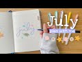 July Bullet Journal Setup • Plan with me 🫧 dreamy beach theme