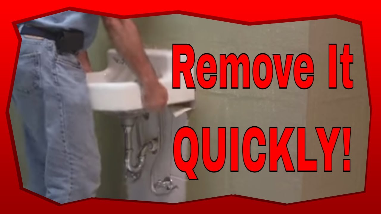 removing an old american standard bathroom wall sink