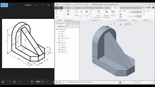 Creo Modelling Exercises Tutorial-9 for Beginners |Creo Parametric Tutorial|