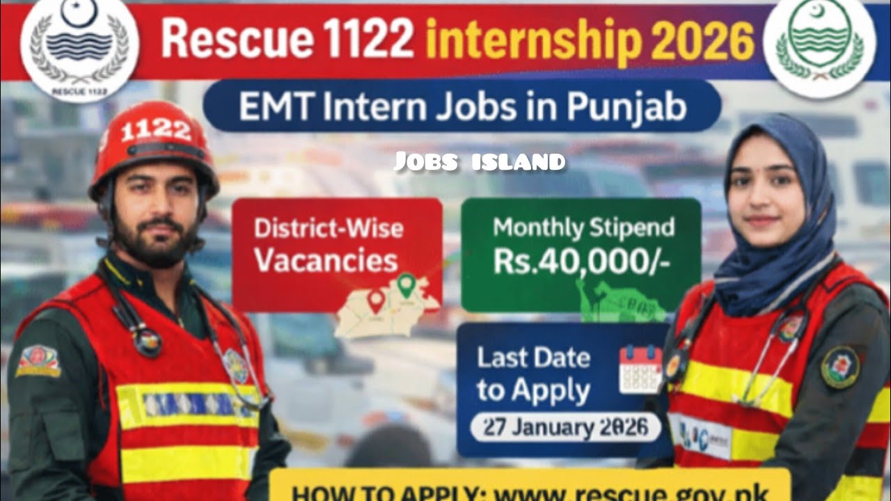 Rescue 1122 EMT Internship 2026 | Apply Online | CTS | Punjab Jobs