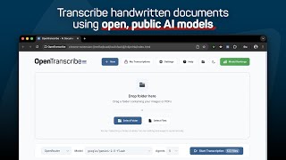 OpenTranscribe - Transcribe handwritten documents using AI!