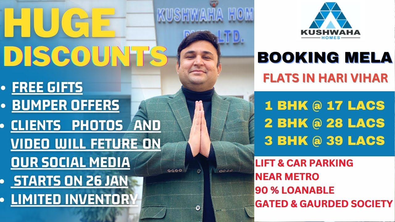 BOOKING MELA STARTS 26 JAN HUGE DISCOUNTS GIFT HAMPERS 1BHK