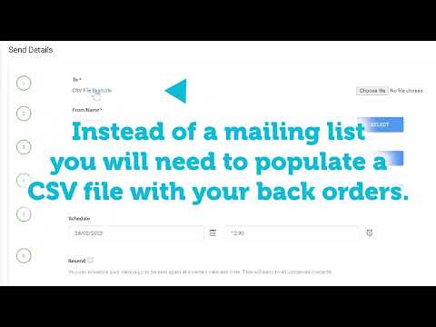 CSV Import and Back Order Template