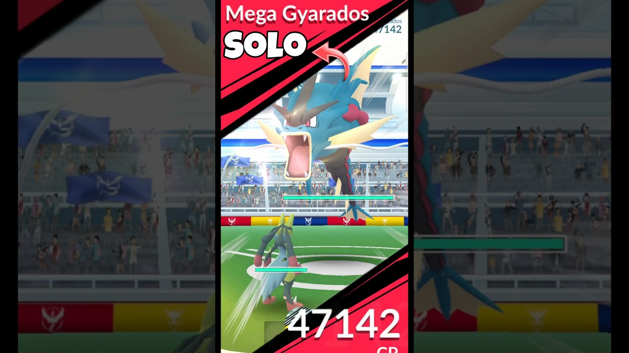 SOLO Mega Gyarados Raid With Only Mega Lucario 