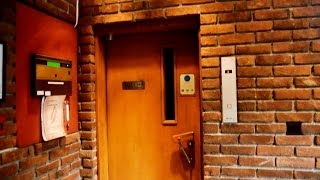 1958 classic wooden elevator (mb: Ameco-Hamar) @ Folkets hust in Porsgrunn, Norway