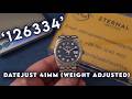 DateJust 126334 41mm Blue Textured Dial Diamond Markers (Weight Adjusted)
