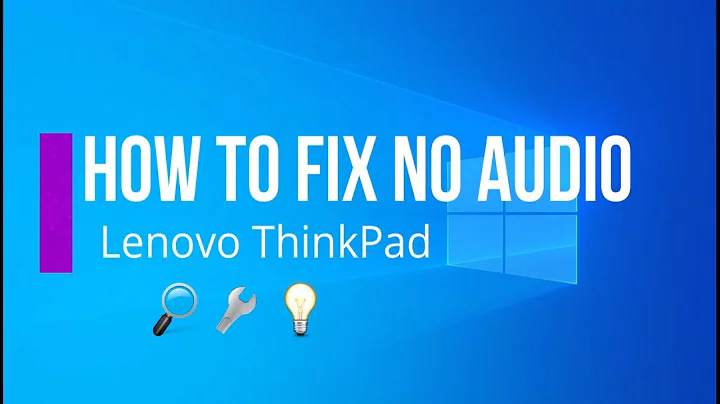 How to Fix Audio of Lenovo ThinkPad  | Papa lei