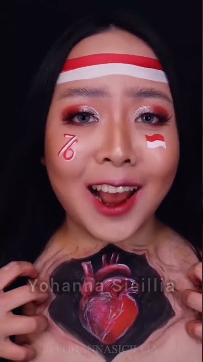 Hari besar indonesia yg ke -76||face painiting YOHANA SICILLIA