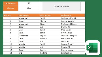 Name Generator in Excel