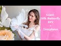 How to make giant silk butterfly stepbystep tutorial  diy giant organza butterfly for home decor
