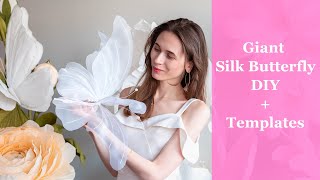 How to make Giant Silk Butterfly Step-by-step Tutorial | DIY Giant Organza Butterfly for Home Decor screenshot 3