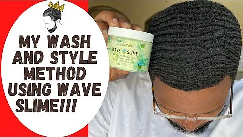 Coarse Hair Wash and Style Method Using Wave Slime!!! #coarsehairedkingz