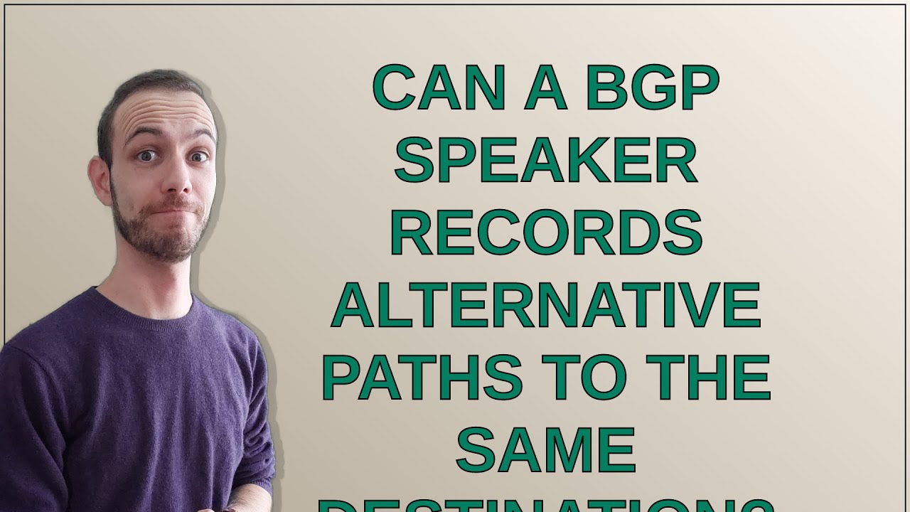 Can a BGP speaker records alternative paths to the same destination?
