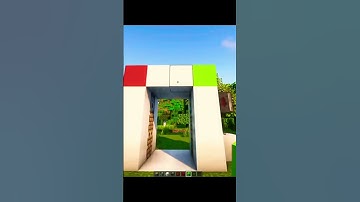 Lava Door || Amazing Minecraft Redstone Build Hacks #clotrix #minecraft @minecraft