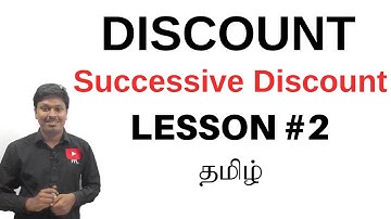 Discount || Tamil || Lesson-2(Single Equivalent Discount) || Quantitative Aptitude