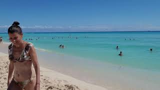 Walking on the Playa del Carmen beach - Mexico Jan 2022 [4K]