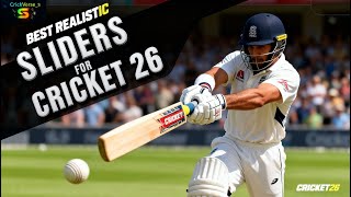 BEST SLIDER SETTINGS FOR REALISTIC GAMEPLAY EXPLAINED T20, ODI, TEST | CRICKET 26