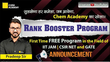 Rank Booster Program | Live on Youtube | Biggest Announcement | IIT JAM | CSIR NET | GATE | DU BHU
