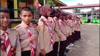 Pemasangan Tiska tanda jambore kecamatan