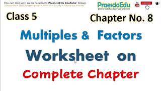 Std 5th Extra Question on Problem set 32 to 35 Multiples & Factors | Chapter 8 Maths | PraescioEdu