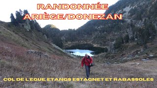 Randonnée Ariège/Donezan : Col de l'Egue, Etangs de l'Estagnet et de Rabassoles