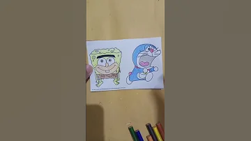 Spongegar vs Doraemon #colouring #doraemon #spongebobsquarepants #spongegar