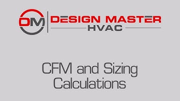 Design Master HVAC for AutoCAD: CFM and Sizing Calculations