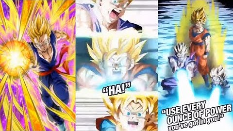 NEW!!First Active Skill Lr  SSJ Gohan,and Goten,and New SSJ Gohan Super Attacks Dokkan Battle Global