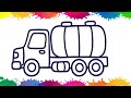 How to Draw a Tanker Truck Easy Step by Step | Kids Drawing Tutorial 🚛