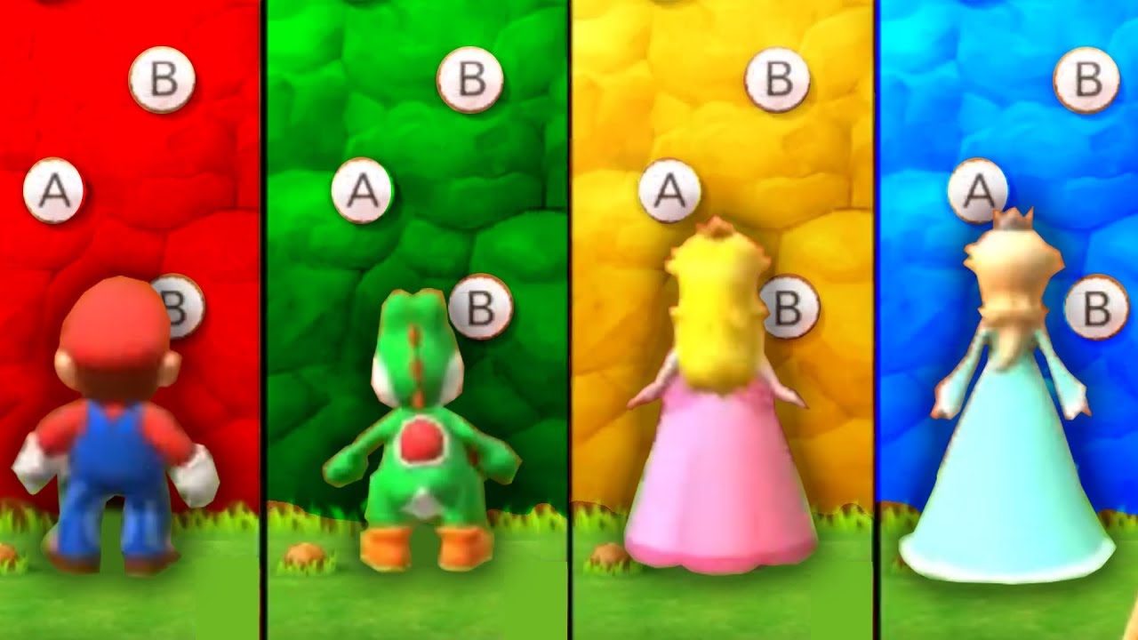 Mario Party: The Top 100 All Epic Battle Minigames Gameplay (Mario VS Yoshi VS Peach VS Rosalina)