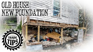 How to Jack Up A House and Build a House Foundation Under an Existing Home  Trade Tips