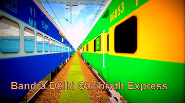 Bandra Delhi Garibrath Express in MSTS Open rails by Sumit Mehrotra