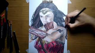 Desenhando MULHER MARAVILHA com LÁPIS SUPER SOFT screenshot 1