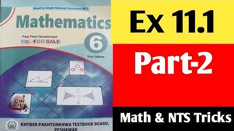 Exercise 11.1 Class 6th Maths new course 2023 kpk and ptb| unit 10 Data management Math 6th P-2