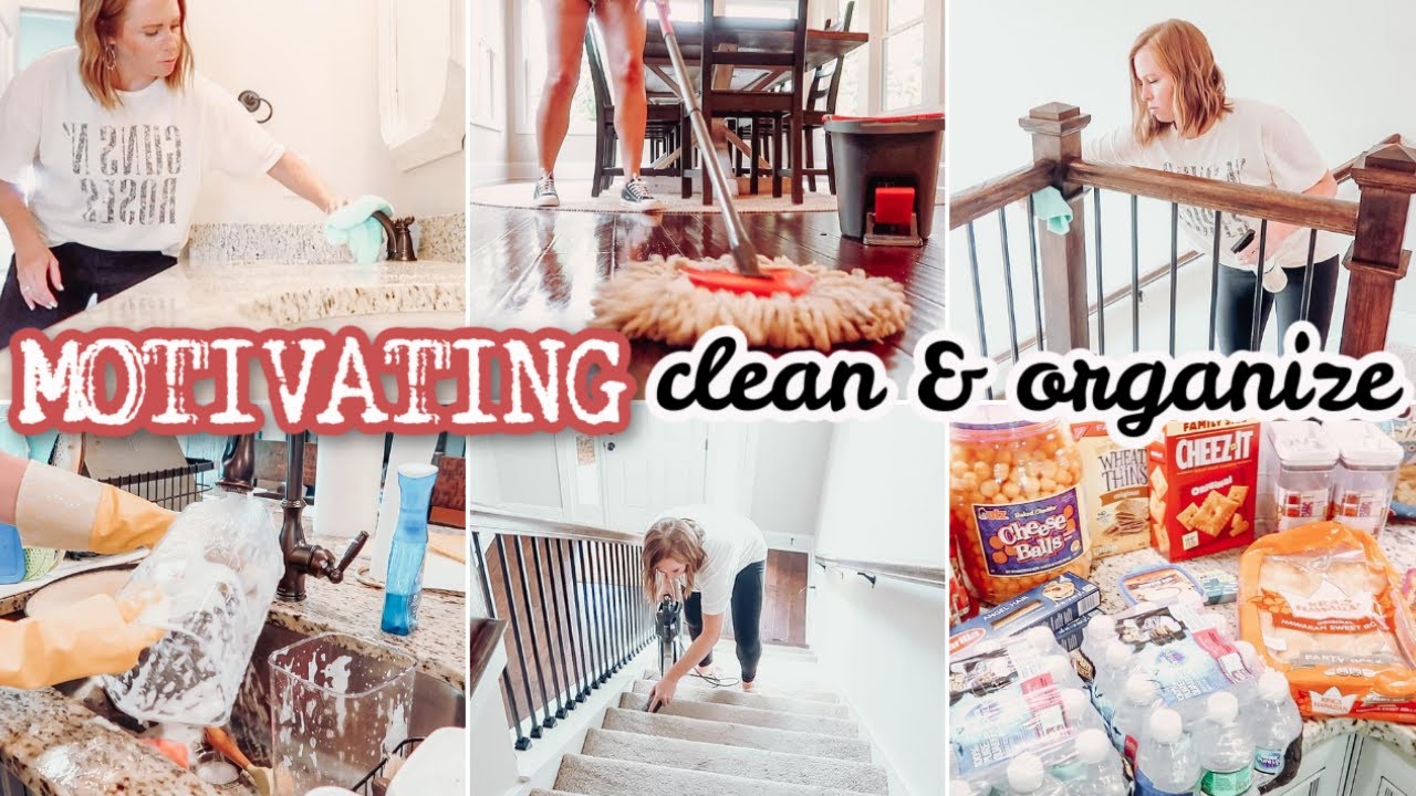 MOTIVATING CLEAN & ORGANIZE WITH ME! | GROCERY HAUL | KITCHEN ORGANIZATION