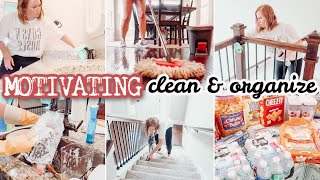 MOTIVATING CLEAN & ORGANIZE WITH ME! | GROCERY HAUL | KITCHEN ORGANIZATION